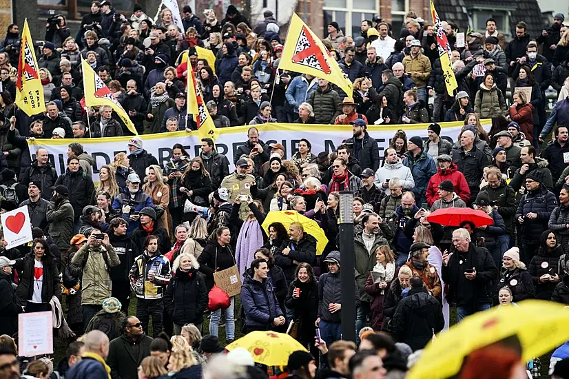 Protest In Netherlands Against Coronavirus Measures