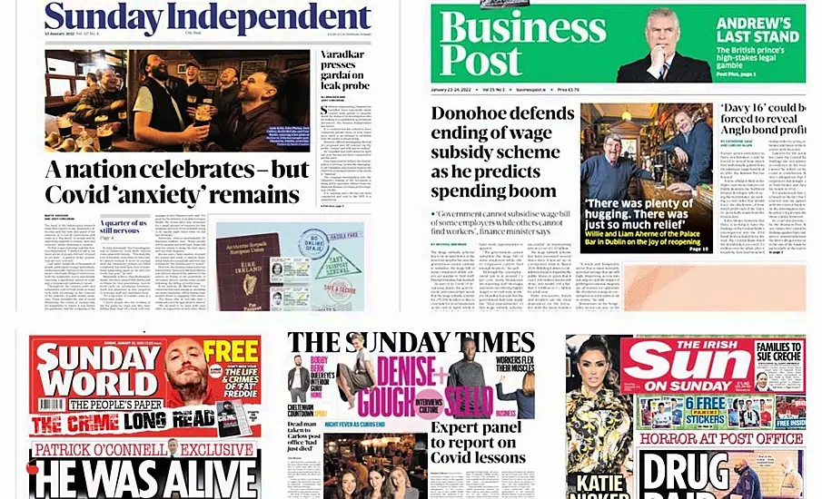 What The Papers Say: Sunday's Front Pages