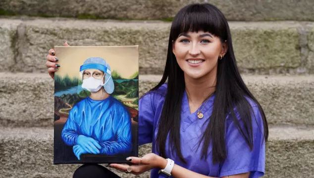 Student Nurse Paints Covid-Themed ‘Corona Lisa’ To Raise Money For Charity
