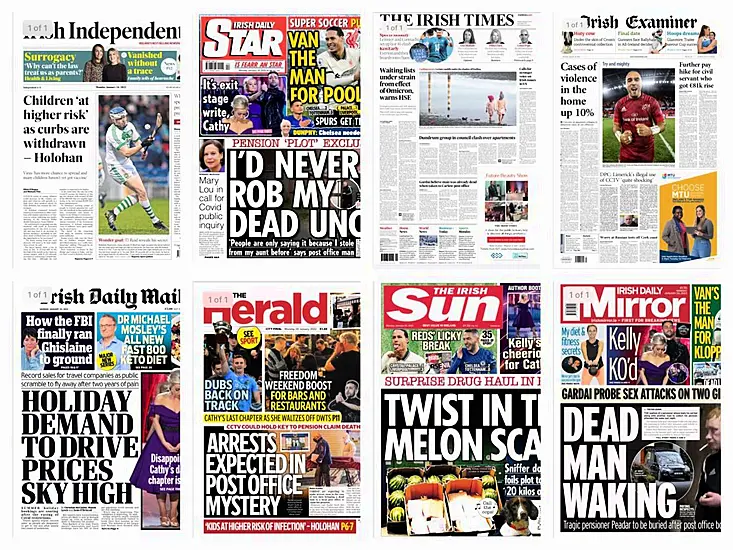 What The Papers Say: Monday's Front Pages