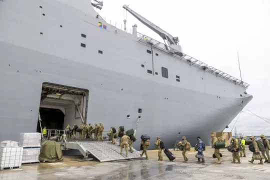 Australian Navy Ship With Covid-Infected Crew Offloads Aid To Tonga