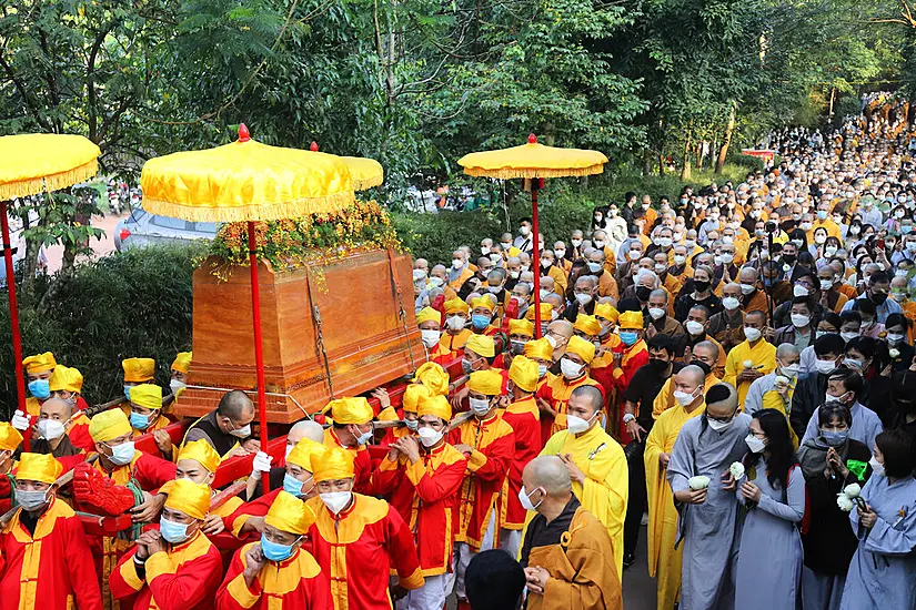 Thousands Gather For Funeral Of Influential Monk Thich Nhat Hanh In Vietnam