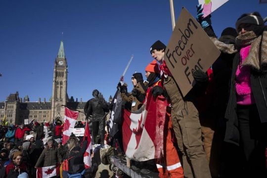 Thousands In Ottawa Join Protests Against Canada’s Covid Vaccine Mandates