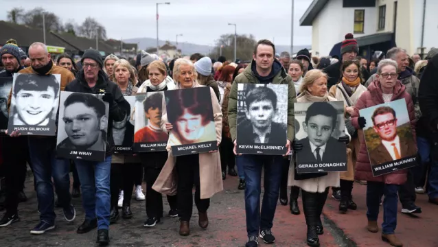 Remembrance Walk Held In Derry To Mark Bloody Sunday 50Th Anniversary