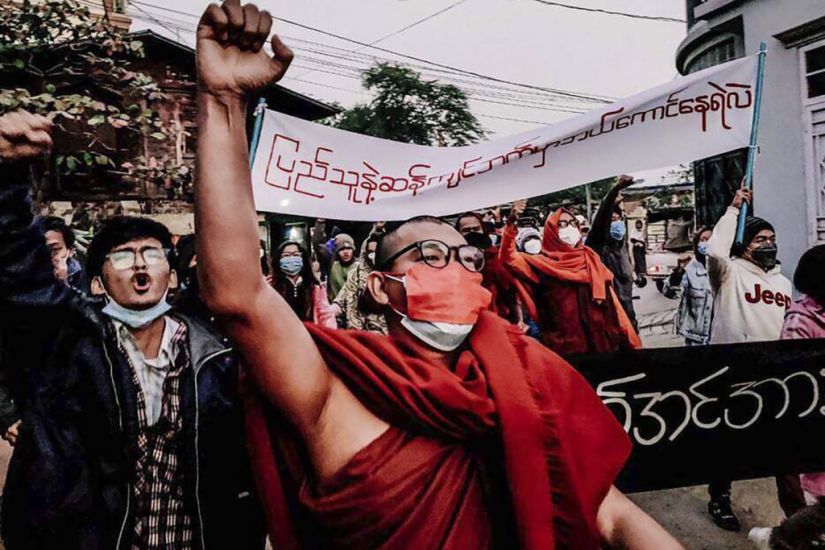 Nationwide Strike Held As Opponents Mark Year Since Army Seized Power In Myanmar