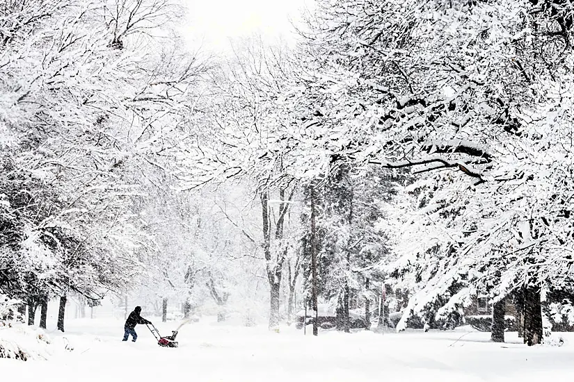 Snow And Freezing Rain As Storm Moves Across Us