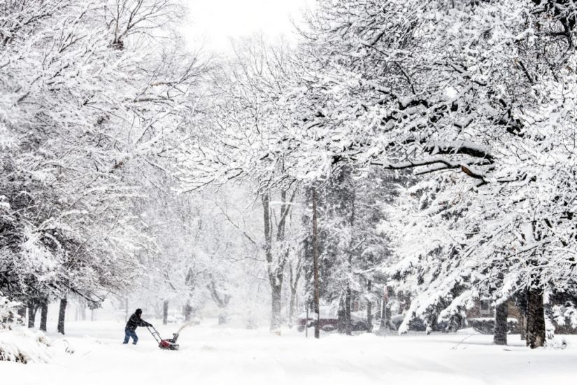 Snow And Freezing Rain As Storm Moves Across Us