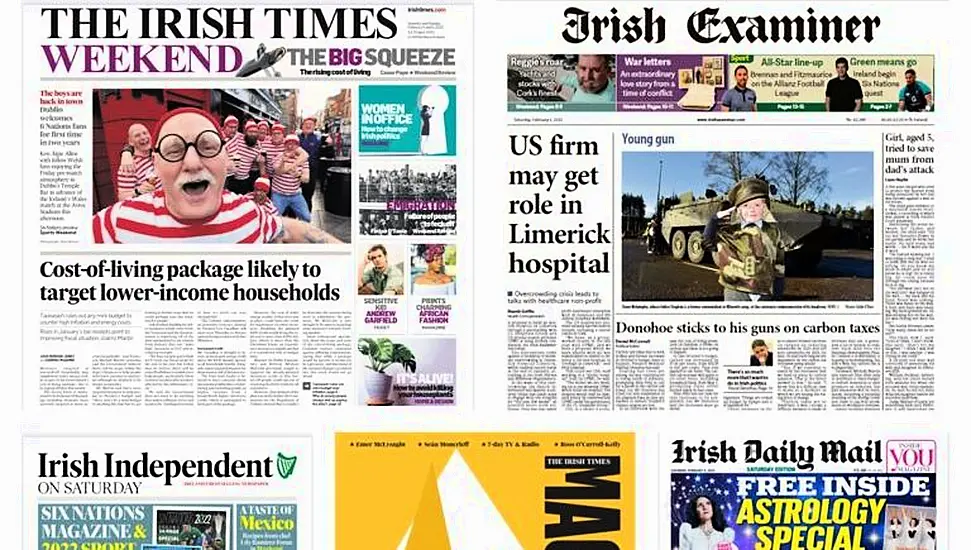 What The Papers Say: Saturday's Front Pages