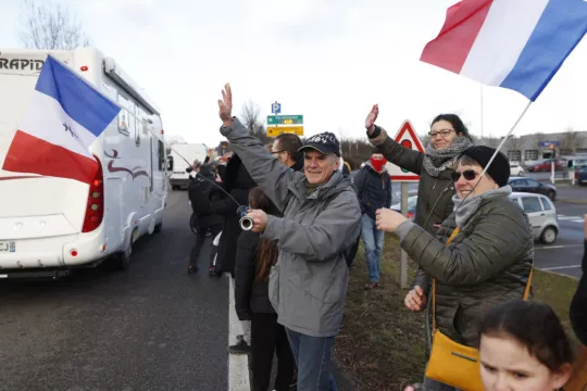 French Convoys Protesting Virus Rules Move Toward Paris