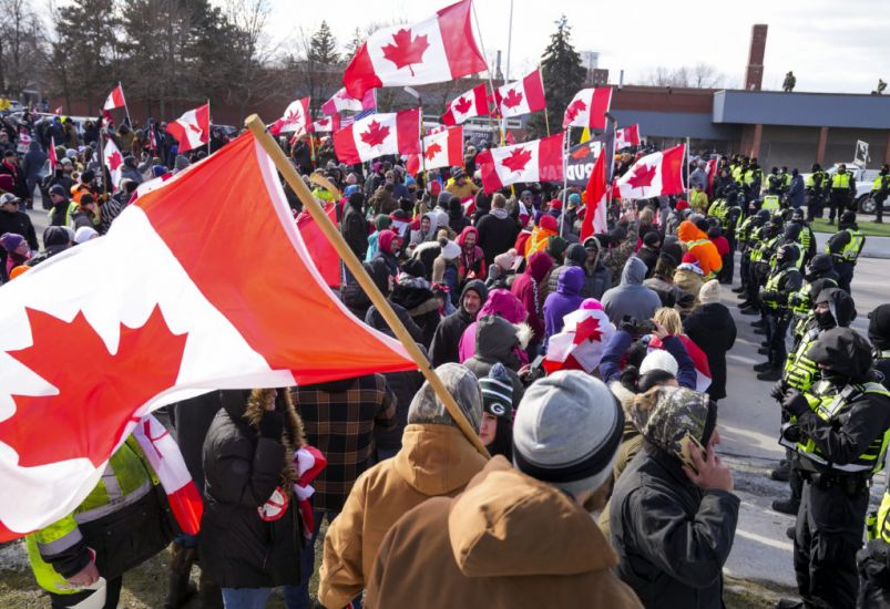 Blockades On Canada-Us Border Continue As Protests Grow