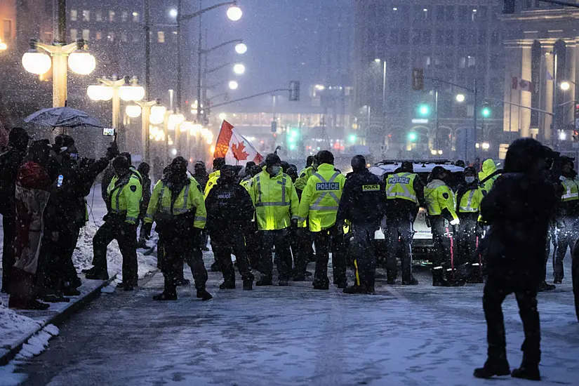 Canadian Police Arrest Two Leaders Of Protesting Truckers