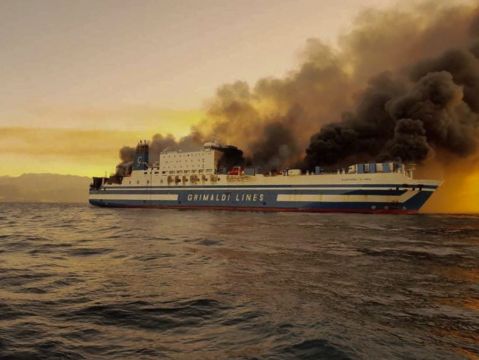 Two Trapped And 11 Missing After Ferry Fire Near Greek Island