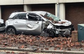 Storm Eunice: Owner ‘Lucky’ After Car Crushed By Falling Bricks In London