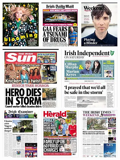 What The Papers Say: Saturday's Front Pages