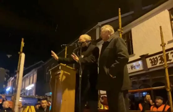 Sammy Wilson Booed At Rally Against Northern Ireland Protocol