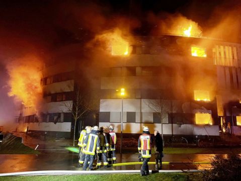 Three Injured As Fire Breaks Out At German Residential Complex