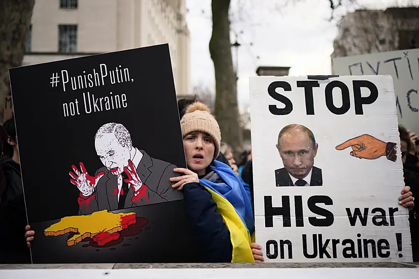 ‘Heartbroken’ And ‘Terrified’ Ukrainian Protesters Call On Uk To ‘Stop Putin’