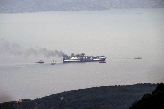 Eight Confirmed Dead After More Bodies Found On Burned-Out Ferry Off Greece