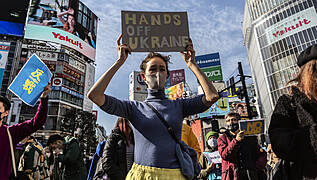 Photos: Waving Ukrainian Flags, Anti-War Protesters Rally In Ireland And Beyond
