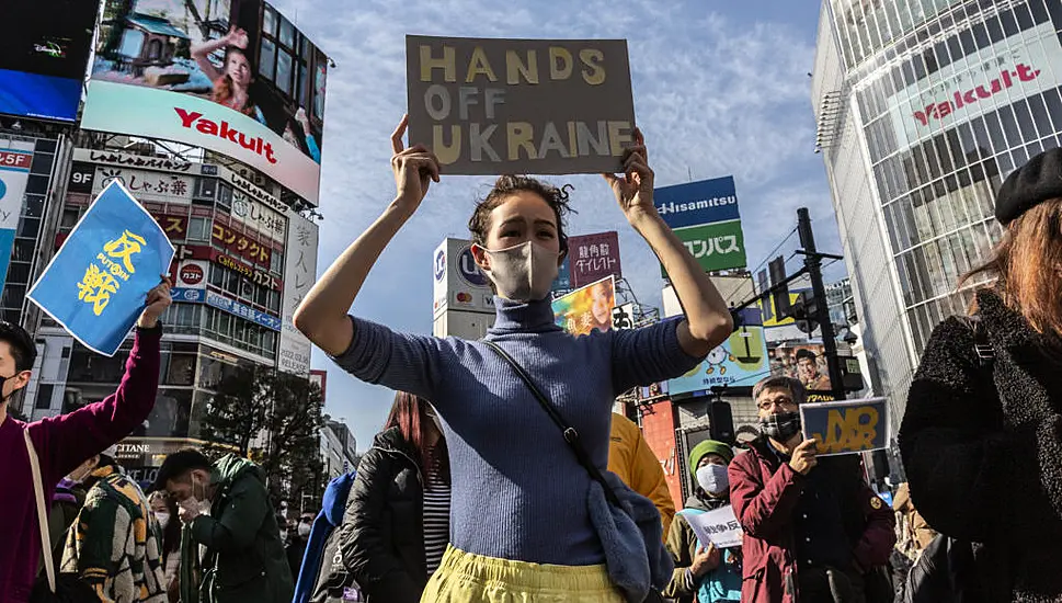 Photos: Waving Ukrainian Flags, Anti-War Protesters Rally In Ireland And Beyond