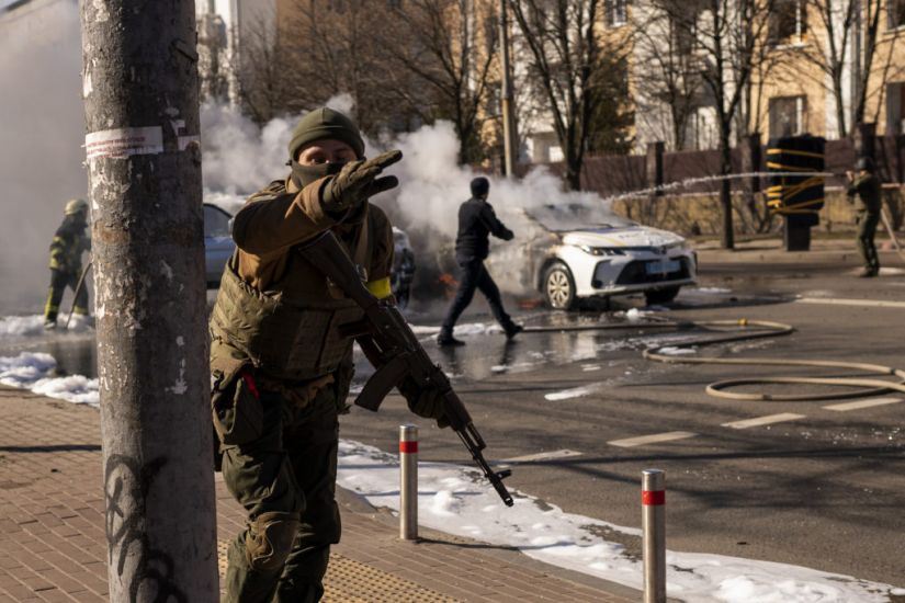 Russian Troops Push Toward Ukraine’s Capital As Residents Take Cover