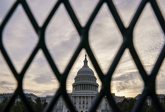 Fence Being Reinstalled Around Us Capitol For Biden’s State Of The Union Speech