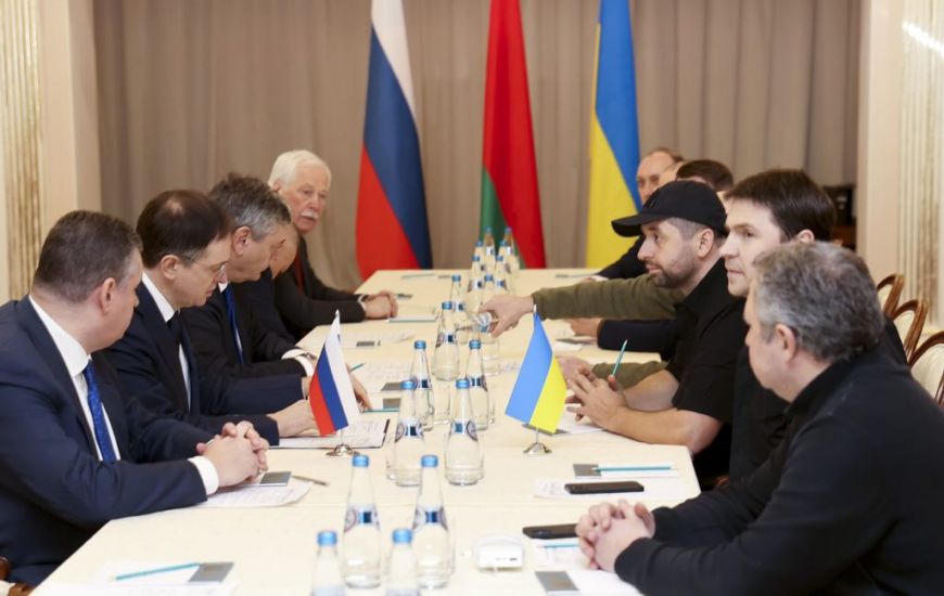Talks Held Between Russian And Ukrainian Delegates As War Continues
