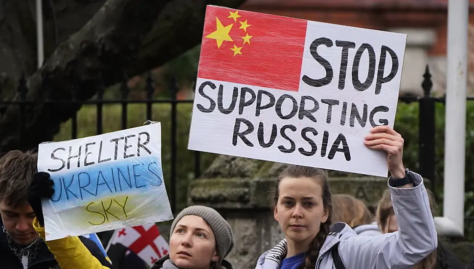 Ukrainian Protesters In Dublin Turn Focus To Chinese Embassy