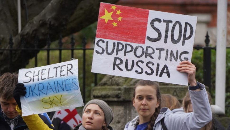 Ukrainian Protesters In Dublin Turn Focus To Chinese Embassy