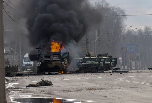 Russia Pounds Ukraine’s Second City As 40-Mile Convoy Nears Kyiv