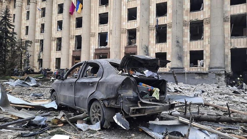 Ukrainian President Brands Russian Attack On Kharkiv City Centre A War Crime