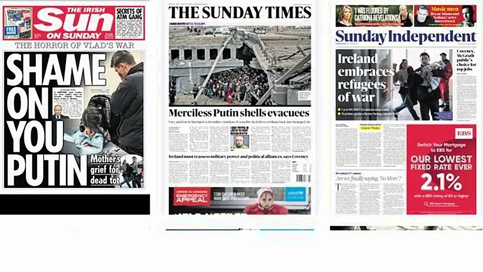 What The Papers Say: Sundays Front Pages