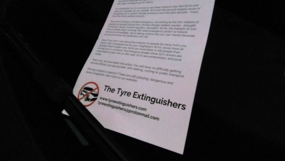 Environmental Activists Let Down Tyres On ‘Hundreds’ Of Suvs