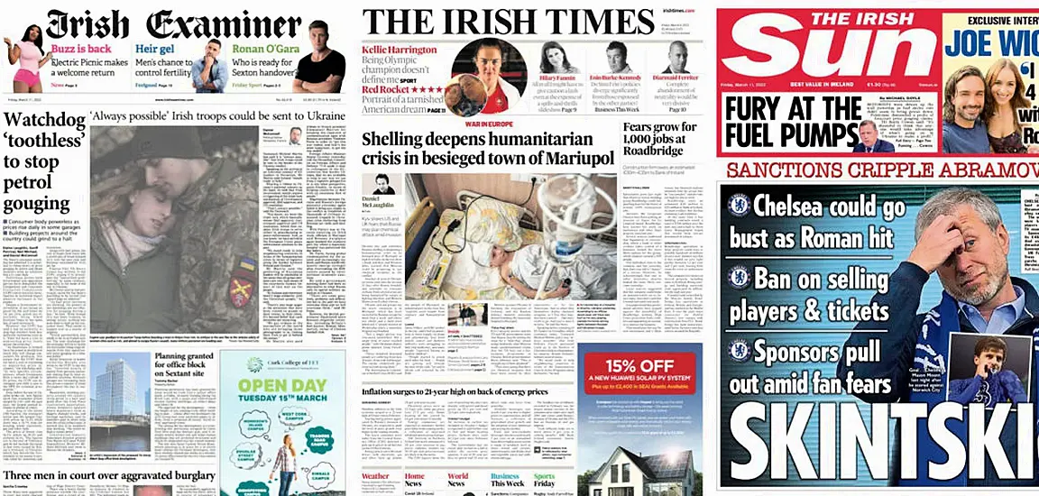 What The Papers Say: Friday's Front Pages