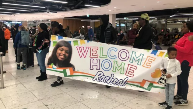 Joy At Dublin Airport As Irish Student Racheal Diyaolu Arrives Home From Ukraine