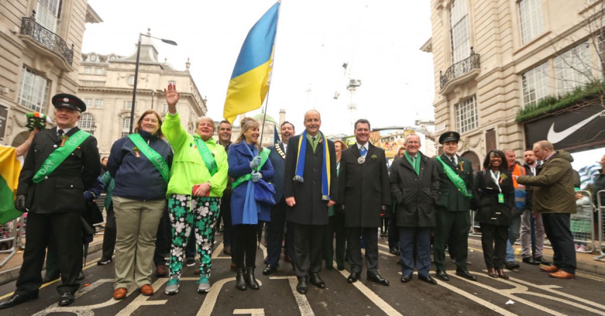 Taoiseach voices support for Ukraine at St Patrick’s Day parade in London