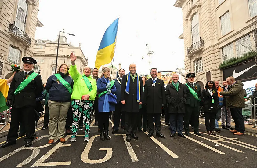 Taoiseach Voices Support For Ukraine At St Patrick’s Day Parade In London