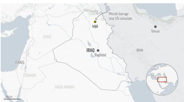 Iran Admits Missile Attack Near Us Consulate In Iraq