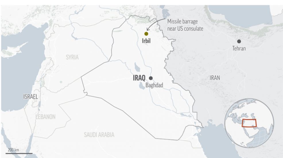 Iran Admits Missile Attack Near Us Consulate In Iraq