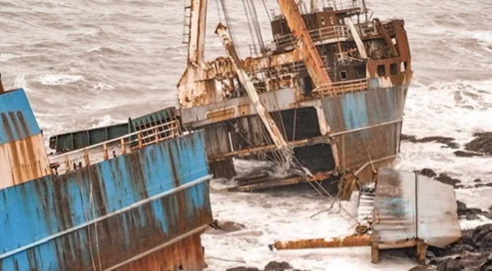 Cork ‘Ghost Ship’ Splits In Two Following Successive Storms