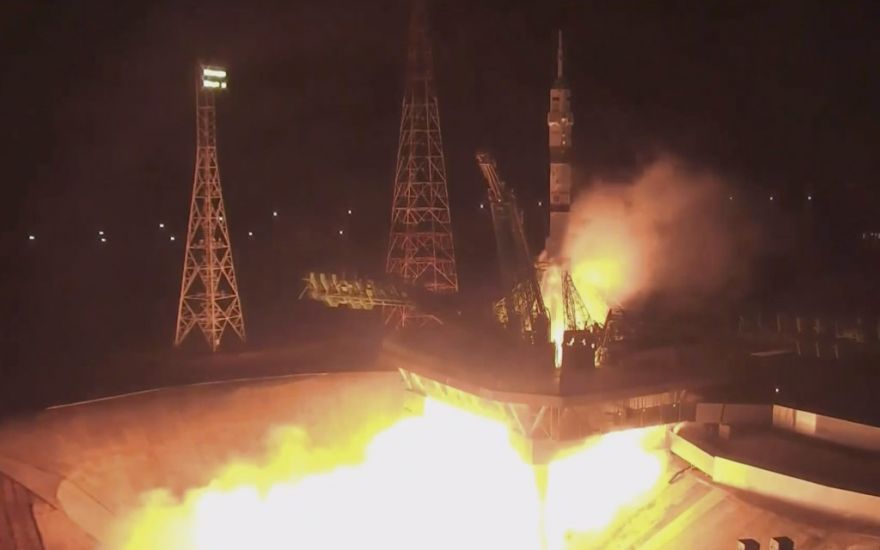 Three Russian Cosmonauts Arrive At International Space Station