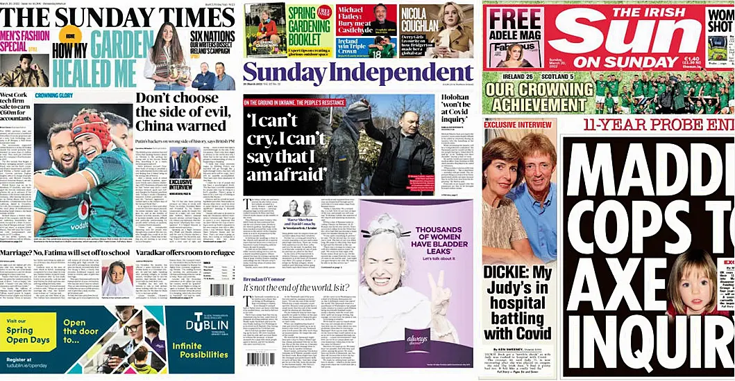 What The Papers Say: Sunday's Front Pages