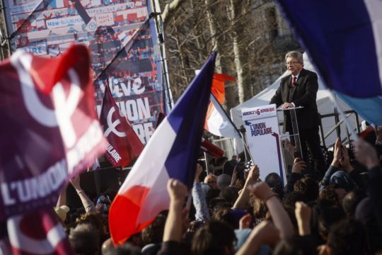 French Leftist Melenchon Rallies Before Presidential Vote