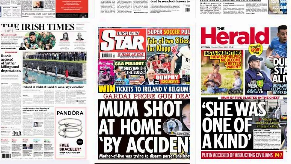 What The Papers Say: Monday's Front Pages