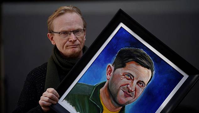 Painting Of Zelenskiy Being Auctioned To Raise Money For Irish Red Cross