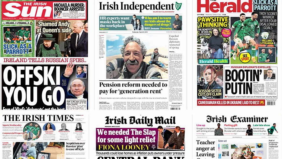 What The Papers Say: Wednesday's Front Pages