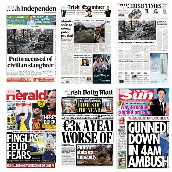 What The Papers Say: Monday's Front Pages