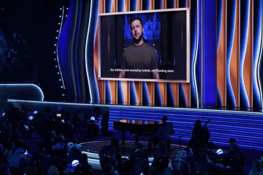 Volodymyr Zelensky Pleads For Musicians’ Support ‘But Not Silence’ At Grammys