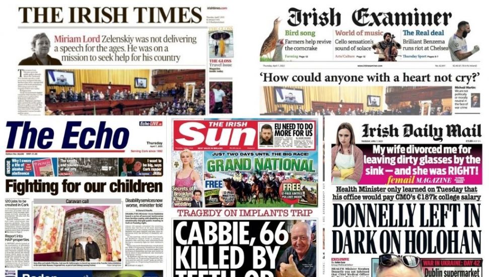 What The Papers Say: Thursday's Front Pages