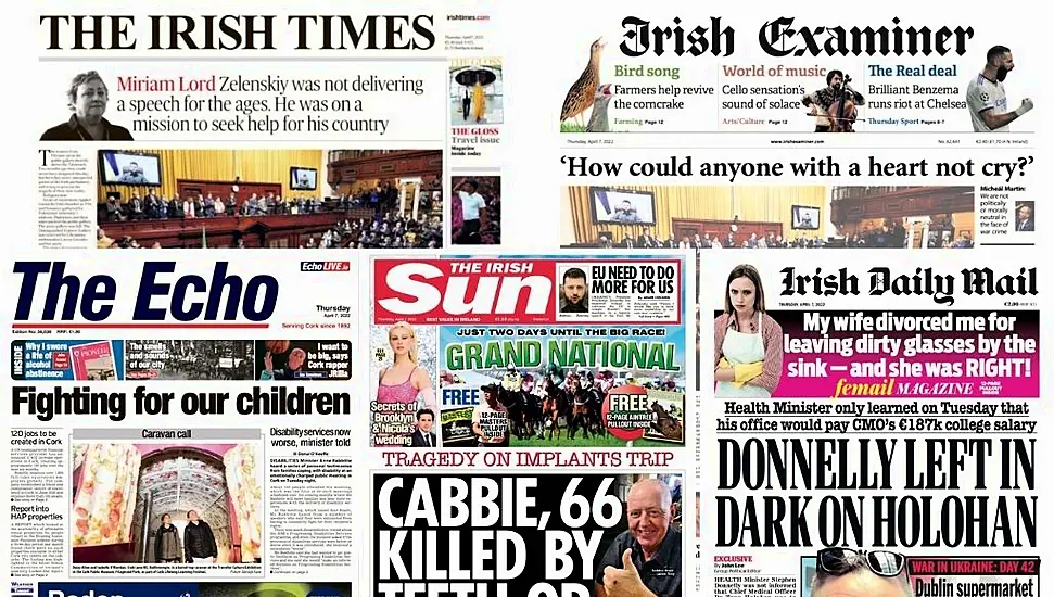 What The Papers Say: Thursday's Front Pages